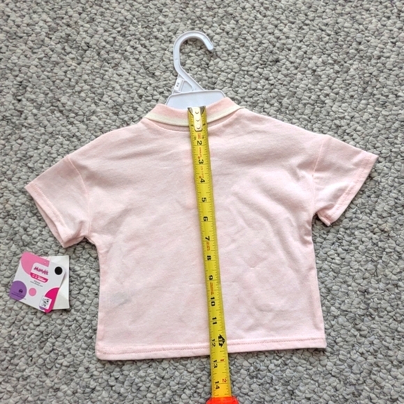 Disney Kids (12 Months) Pink Glitter Minnie Mouse Tennis T-Shirt/Polo Shirt - Picture 13 of 16